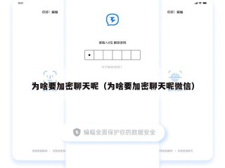 为啥要加密聊天呢（为啥要加密聊天呢微信）