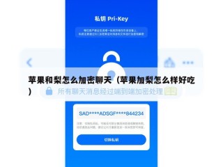 苹果和梨怎么加密聊天（苹果加梨怎么样好吃）
