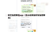综艺加密聊天app（怎么给微信好友加密聊天）