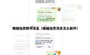 蝙蝠加密聊天消息（蝙蝠加密消息怎么解开）