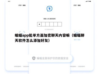 蝙蝠app能单方面加密聊天内容嘛（蝙蝠聊天软件怎么添加好友）