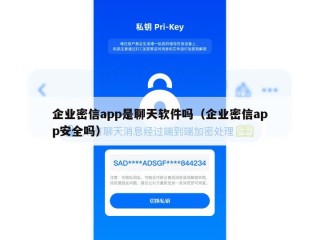 企业密信app是聊天软件吗（企业密信app安全吗）