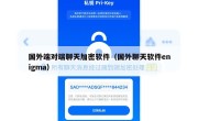国外端对端聊天加密软件（国外聊天软件enigma）