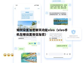 如何设置加密聊天功能vivo（vivo手机在哪设置微信加密）
