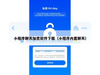 小程序聊天加密软件下载（小程序内置聊天）
