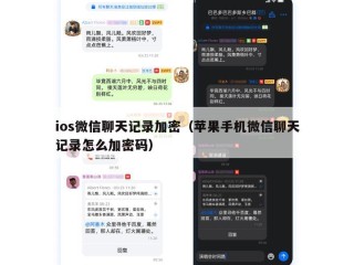 ios微信聊天记录加密（苹果手机微信聊天记录怎么加密码）