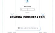 加密语言聊天（加密聊天软件是干嘛的）