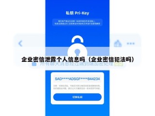 企业密信泄露个人信息吗（企业密信犯法吗）
