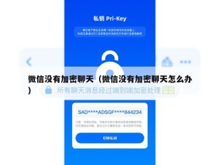 微信没有加密聊天（微信没有加密聊天怎么办）