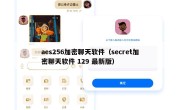 aes256加密聊天软件（secret加密聊天软件 129 最新版）