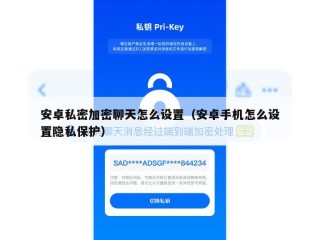 安卓私密加密聊天怎么设置（安卓手机怎么设置隐私保护）
