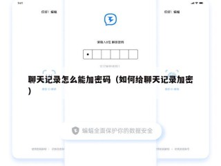 聊天记录怎么能加密码（如何给聊天记录加密）