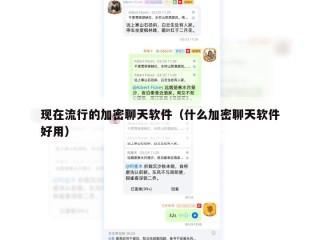 现在流行的加密聊天软件（什么加密聊天软件好用）