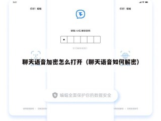 聊天语音加密怎么打开（聊天语音如何解密）
