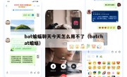 bat蝙蝠聊天今天怎么用不了（batchat蝙蝠）