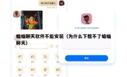 蝙蝠聊天软件不能安装（为什么下载不了蝙蝠聊天）