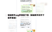 蝙蝠聊天app苹果版下载（蝙蝠聊天软件下载苹果版）