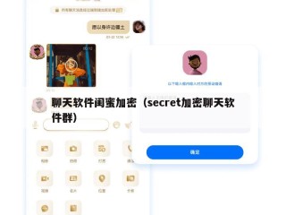 聊天软件闺蜜加密（secret加密聊天软件群）
