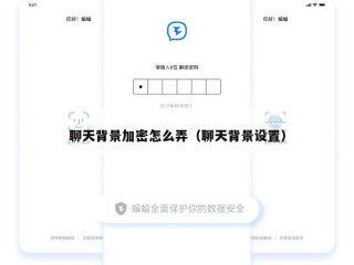 聊天背景加密怎么弄（聊天背景设置）