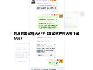 有没有加密聊天APP（加密软件聊天哪个最好用）