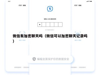 微信有加密聊天吗（微信可以加密聊天记录吗）