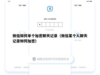 微信如何单个加密聊天记录（微信某个人聊天记录如何加密）