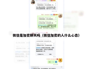 微信是加密聊天吗（微信加密的人什么心态）