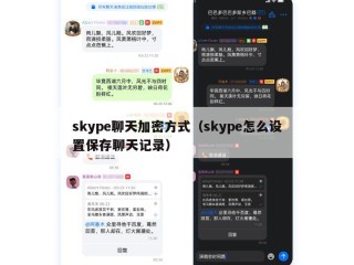 skype聊天加密方式（skype怎么设置保存聊天记录）