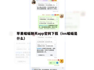 苹果蝙蝠聊天app官网下载（ios蝙蝠是什么）