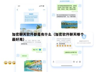 加密聊天软件都是有什么（加密软件聊天哪个最好用）