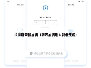 扣扣聊天群加密（聊天加密别人能看见吗）