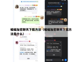 蝙蝠加密聊天下载方法（蝙蝠加密聊天下载方法是什么）