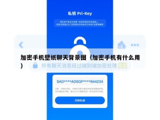 加密手机壁纸聊天背景图（加密手机有什么用）