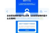 企业密信做的是什么任务（企业密信做的是什么任务啊）