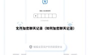 文件加密聊天记录（如何加密聊天记录）