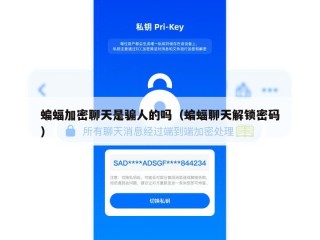 蝙蝠加密聊天是骗人的吗（蝙蝠聊天解锁密码）