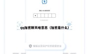 qq加密聊天啥意思（加密是什么）