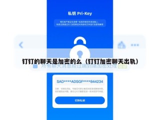 钉钉的聊天是加密的么（钉钉加密聊天出轨）
