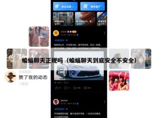 蝙蝠聊天正规吗（蝙蝠聊天到底安全不安全）