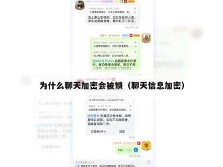 为什么聊天加密会被锁（聊天信息加密）