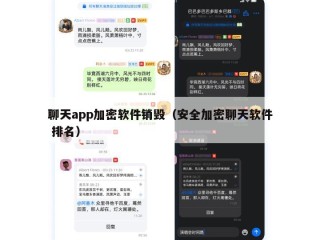 聊天app加密软件销毁（安全加密聊天软件 排名）