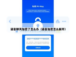 语音聊天加密了怎么办（语音加密怎么解开）