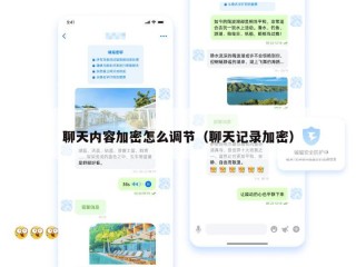 聊天内容加密怎么调节（聊天记录加密）