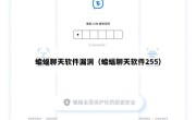蝙蝠聊天软件漏洞（蝙蝠聊天软件255）