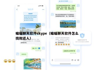 蝙蝠聊天软件skype（蝙蝠聊天软件怎么找附近人）