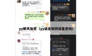 yy聊天加密（yy语音如何设置密码）
