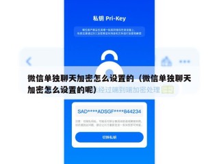 微信单独聊天加密怎么设置的（微信单独聊天加密怎么设置的呢）