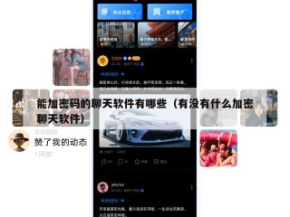 能加密码的聊天软件有哪些（有没有什么加密聊天软件）