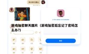 游戏加密聊天图片（游戏加密后忘记了密码怎么办?）