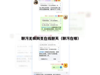 聊污无痕网页在线聊天（聊污在哪）